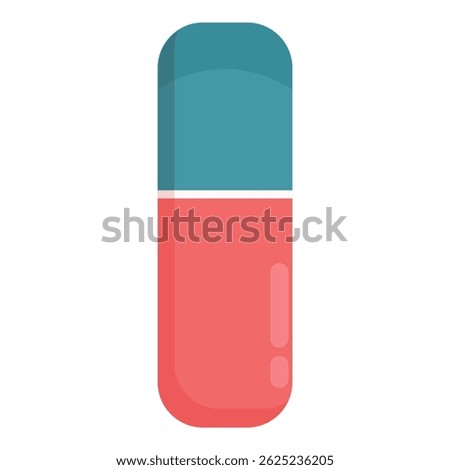 Red and blue rubber eraser is shown, ready to erase pencil writing mistakes