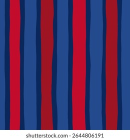 Red and blue seamless vector pattern. Hand drawn lines background