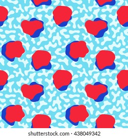 Red, Blue and red seamless vector pattern