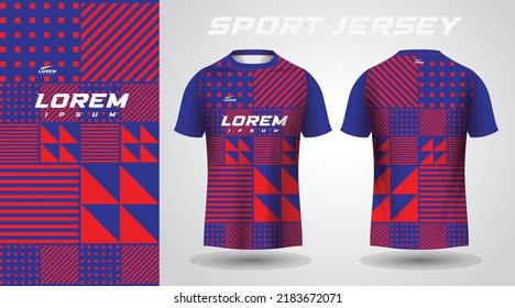 Red Blue Shirt Sport Jersey Design