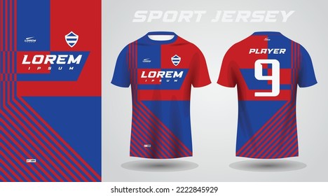 red blue shirt sport jersey design