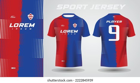 red blue shirt sport jersey design