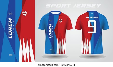 red blue shirt sport jersey design