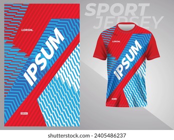 red and blue shirt sport jersey mockup template design