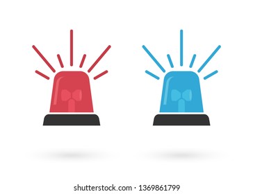 Red Blue Sign Siren Vector Set Stock Vector (Royalty Free) 1369861799 ...