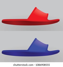 Red and blue sliders. vector illustration