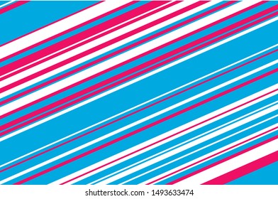 Red and blue sloping strips of different thicknesses. Texture of Christmas candy cane. Vector illustration
