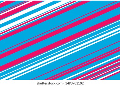 Red and blue sloping strips of different thicknesses. Texture of Christmas candy cane. Vector illustration
