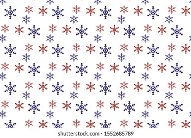 Red and blue snowflake wallpaper