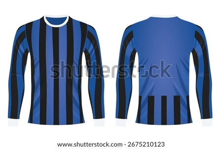 Red and blue soccer jersey. vector illustration	