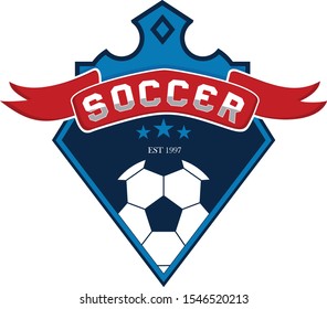 Red Blue Soccer Logo Stock Vector (Royalty Free) 1546520213 | Shutterstock