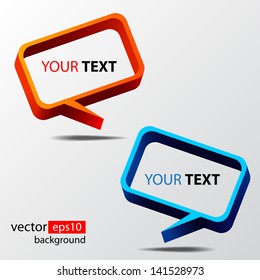 RED AND BLUE SPEECH BUBBLES