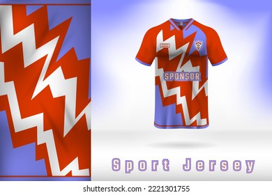 Red Blue Sports Jersey Uniform Template Design