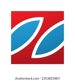 Letra roja y azul cuadrada con forma de icono Z sobre fondo blanco