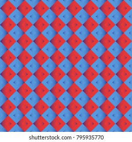 red and blue squares seamless pattern