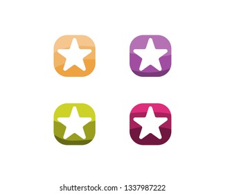 Red and blue Star falcon Logo Template vector icon