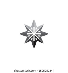Red and blue Star falcon Logo Template vector icon