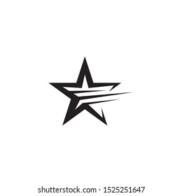 Red and blue Star falcon Logo Template vector icon
