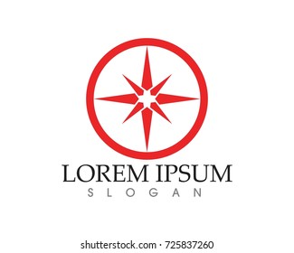Red and blue Star falcon Logo Template vector icon
