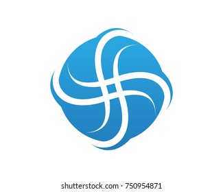 Red and blue Star falcon Logo Template vector icon
