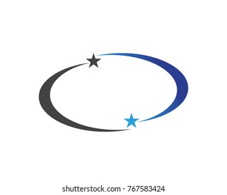 Red and blue Star  Logo Template vector icon
