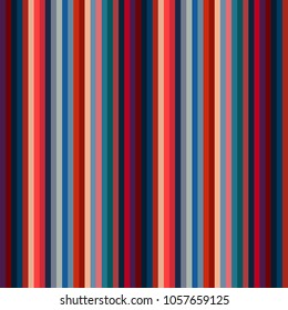 red and blue striped background on the cover and fabric