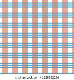 Red and blue striped seamless pattern. Vector eps 10.