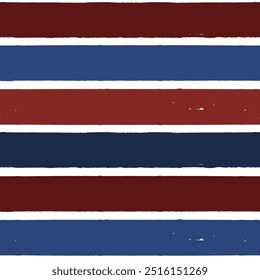 Red and Blue Stripes Seamless Vector Pattern, USA Flag Lines Background for Celebration Holiday, American President Day, memorial day.