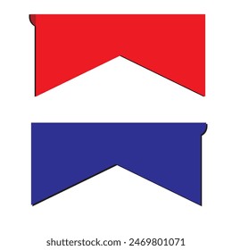  Rot und blau Tag Banner Label Band Preis Lesezeichen Note eps10