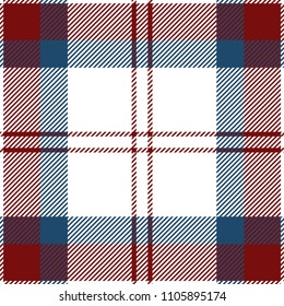 Red and blue tartan plaid Scottish pattern