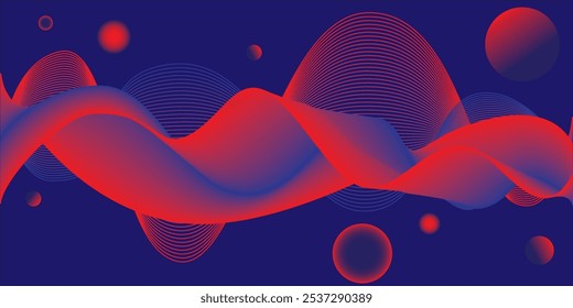 Diseño de fondo de tecnología rojo y azul