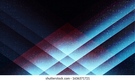 Red and Blue Technology Background,neon Digital and security Concept design,Free Space For text in put,Vector illustration.