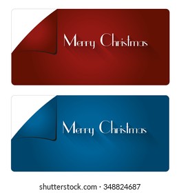 Red and blue trendy stickers for various Christmas usage.