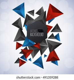 Red And Blue Triangle Abstract Background
