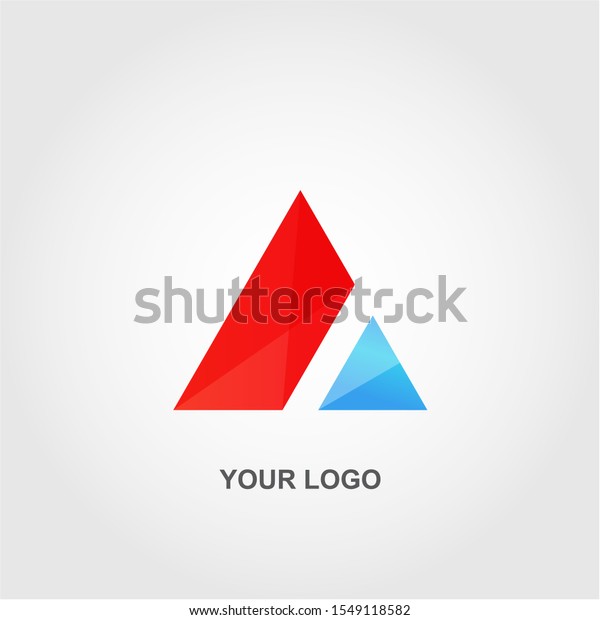 Red Blue Triangle Logo Vector Template Stock Vector (Royalty Free ...