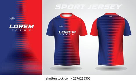 red blue t-shirt sport jersey design