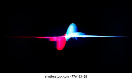 red and blue twisted wave vector background