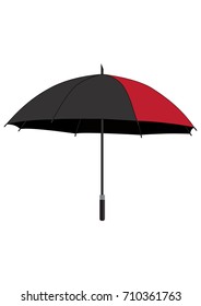red blue umbrella - isolated on white background - art creative vector