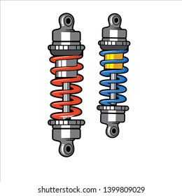 Red Blue Vector Motorcycle Shock Stock Vector (royalty Free) 1399809029 