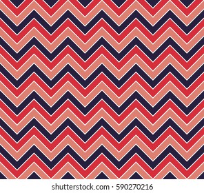 Red and blue vector zigzag pattern. Vector zigzag pattern. Holiday vector pattern.