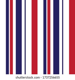 Red and Blue vertical striped seamless pattern background suitable for fashion textiles, graphics