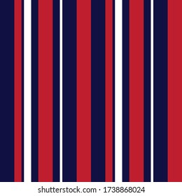 Red and Blue vertical striped seamless pattern background suitable for fashion textiles, graphics