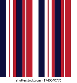 Red and Blue vertical striped seamless pattern background suitable for fashion textiles, graphics