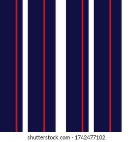 Red and Blue vertical striped seamless pattern background suitable for fashion textiles, graphics