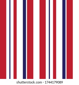 Red and Blue vertical striped seamless pattern background suitable for fashion textiles, graphics