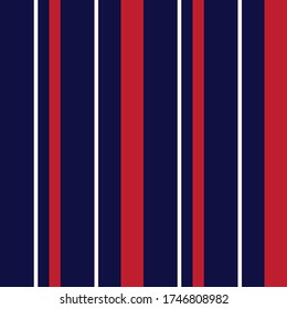 Red and Blue vertical striped seamless pattern background suitable for fashion textiles, graphics