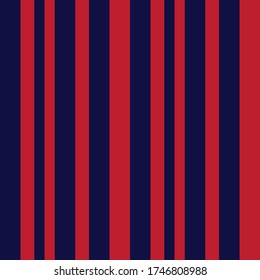 Red and Blue vertical striped seamless pattern background suitable for fashion textiles, graphics