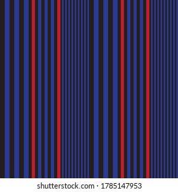 Red and Blue vertical striped seamless pattern background suitable for fashion textiles, graphics