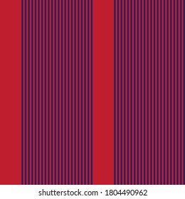 Red and Blue vertical striped seamless pattern background suitable for fashion textiles, graphics