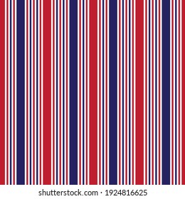 Red and Blue vertical striped seamless pattern background suitable for fashion textiles, graphics